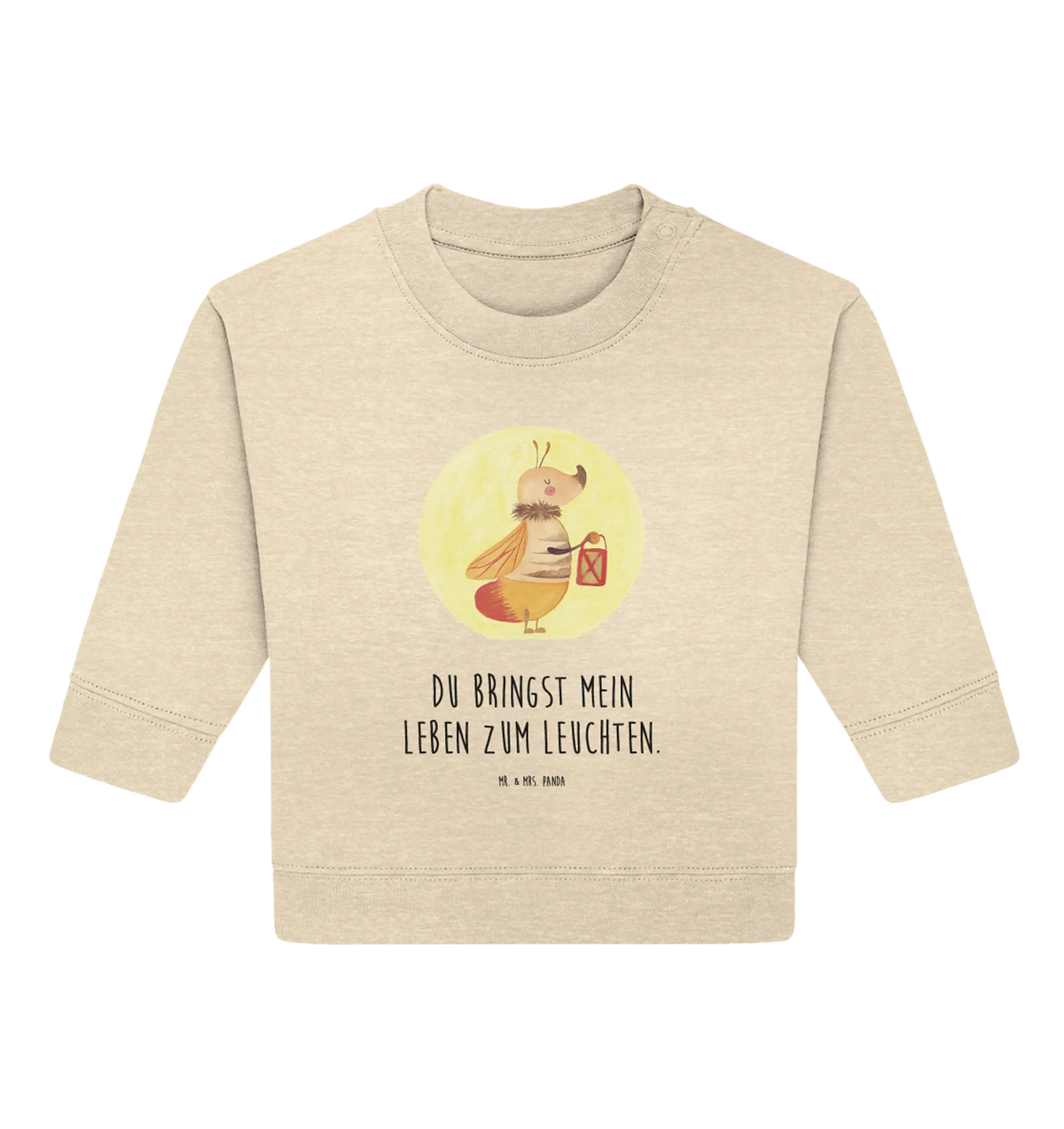 Organic Baby Pullover Firefly cute, small animals, card, gift ideas, gifts, animal lover, special gifts, good mood, funny sayings, hand drawn, cute animal motives, favourite person, marriage proposal, love saying, magic, glow, anniversary, glowworm, proof of love, butterfly