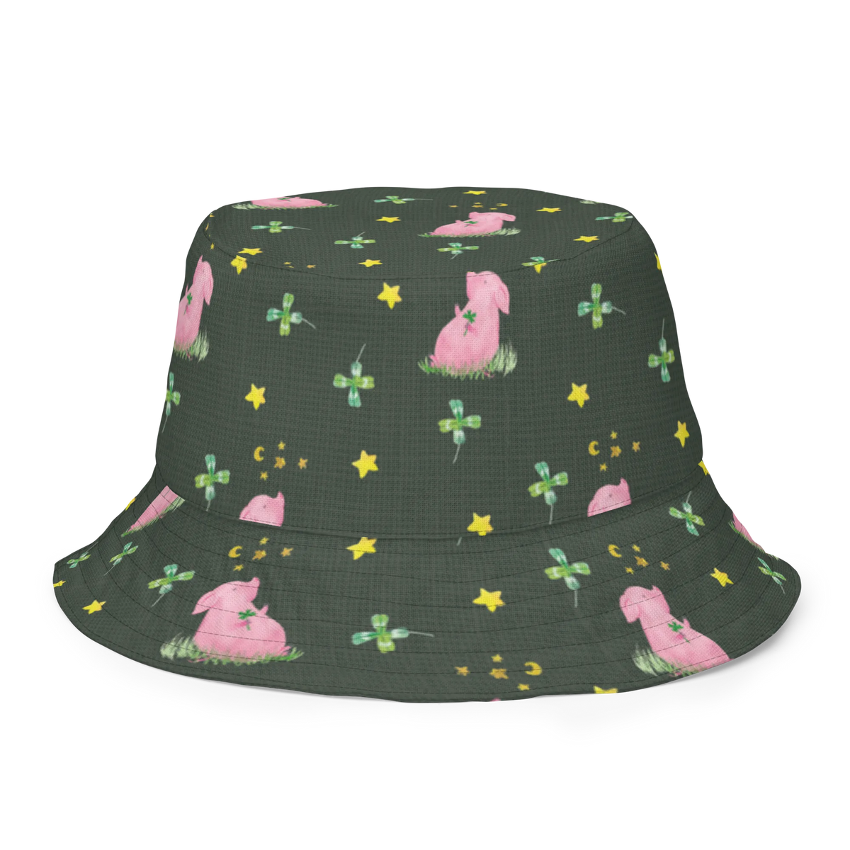 sun hat Pig Luck small animals, cute, funny, cute animal motives, hand drawn, small world, funny sayings, good mood, happy, gifts, gift ideas, special gifts, animal lover, card, goals, asterisks, stars, piglet, pig, lucky charm, Lucky bastard. Luck, dreams, motivation