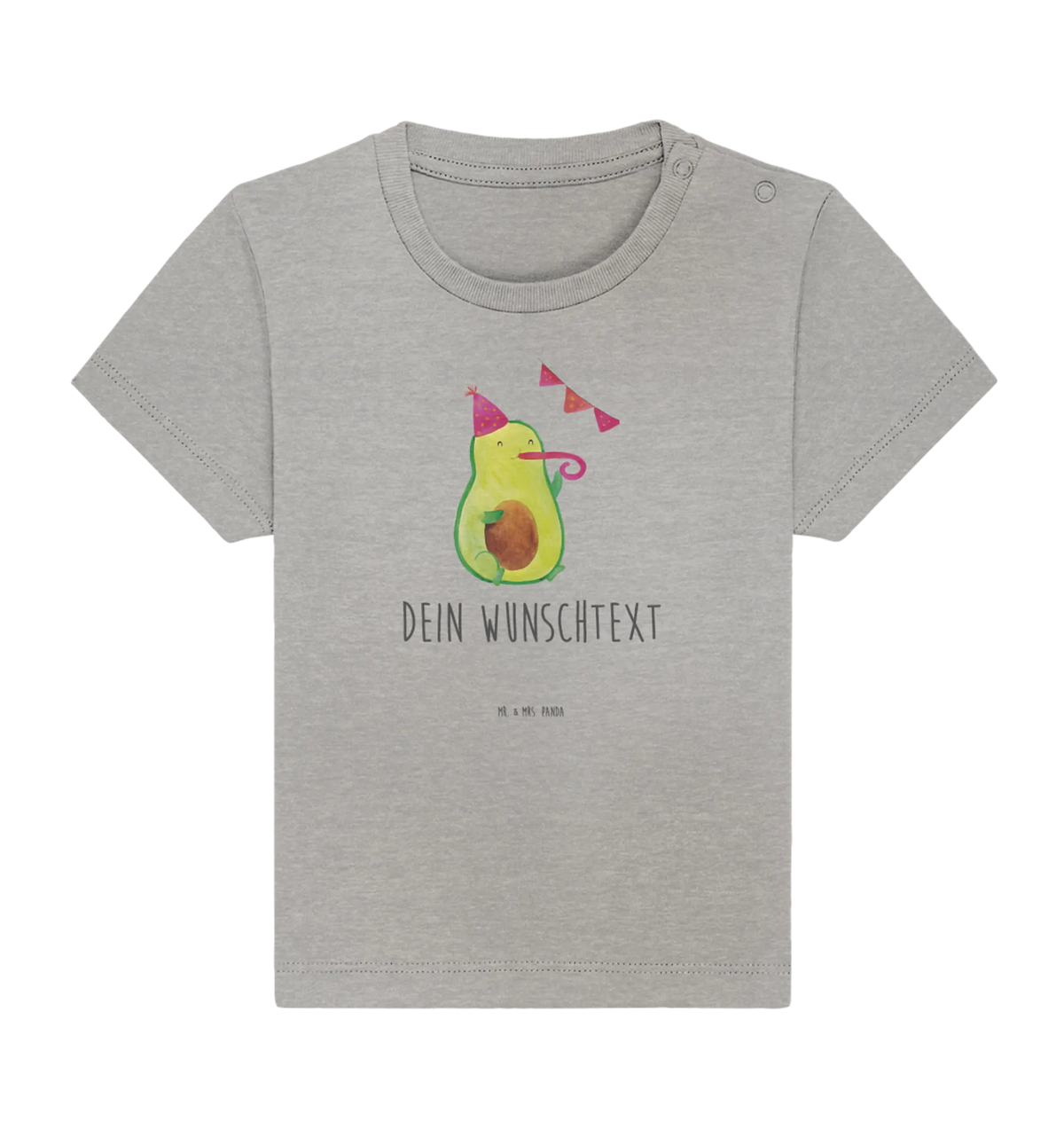 Personalized Baby Shirt avocado party time vegetables