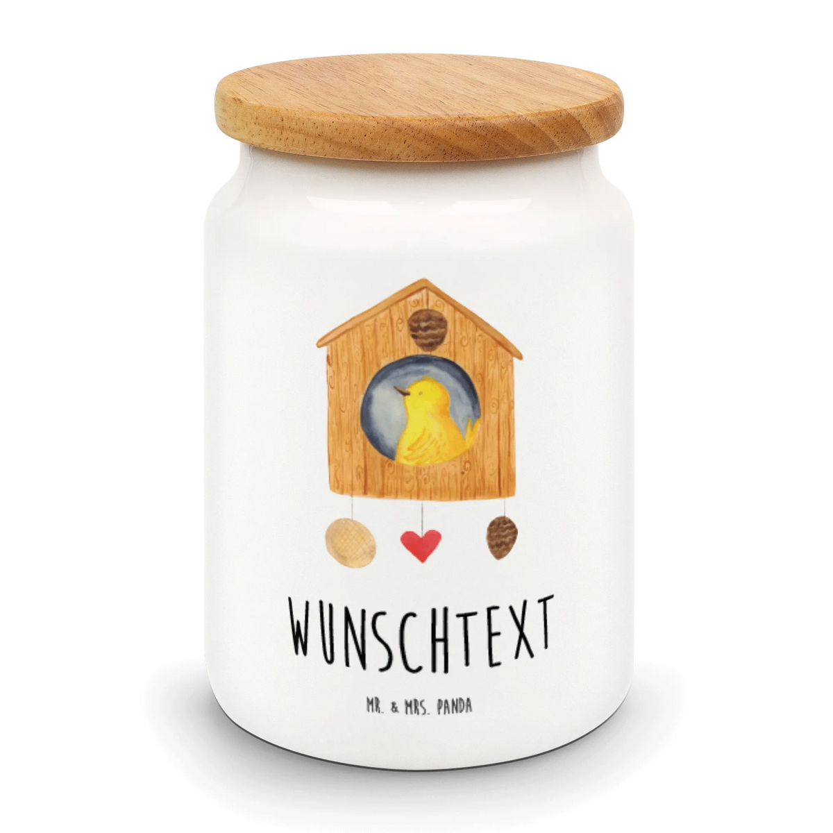 Personalized Storage Jar Bird House monogrammed food storage, personalized storage jar, custom pantry container, personalized cookie jar, personalized storage container, personalized ceramic jar, personalized canister, personalized treat jar, custom treat canister, personalized cookie tin, engraved kitchen jar, small animals, cute, funny, cute animal motives, hand drawn, small world, funny sayings, good mood, happy, gifts, gift ideas, special gifts, animal lover, card, Bird, apartment, favorite place, birds, birdhouse, nest, home, house, home sweet home, castle, family, our house