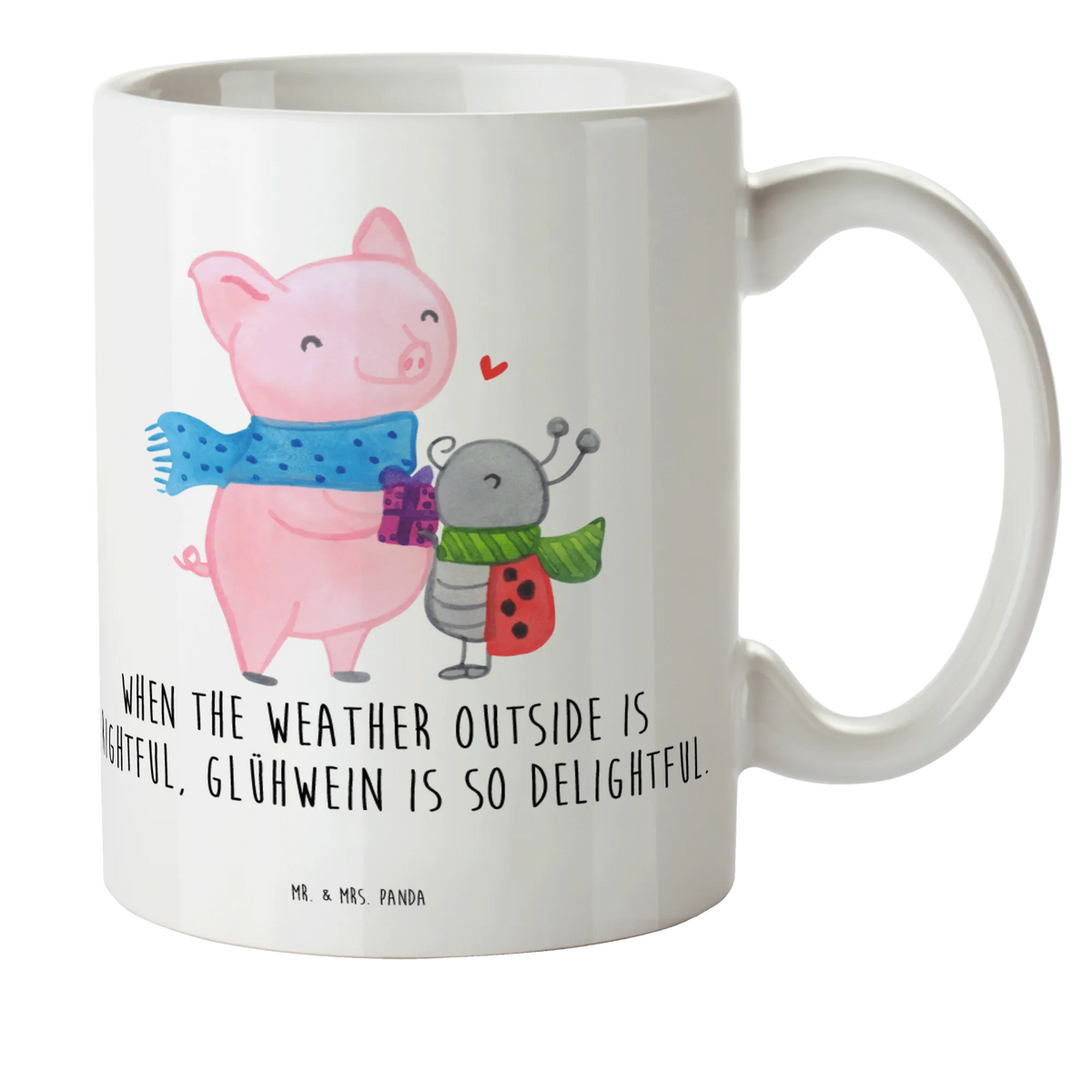 Child's mug Glow Pig Snuggle camping mug, coffee cup, mug, drinking cup, plastic cup, kindergarten, Winter, Christmas, Christmas time, snow
