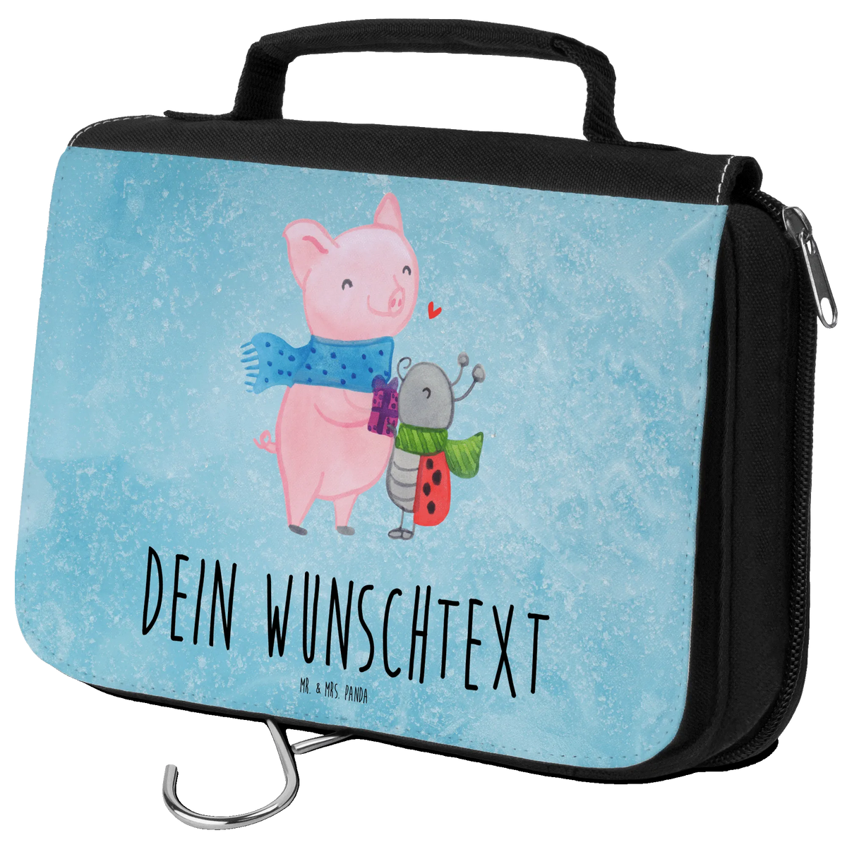 Personalizowana kosmetyczka Rozgrzana Świnka Smörle Zima, Boże Narodzenie, dekoracje świąteczne, Mikołaj, Adwent, Wigilia, zimowy motyw