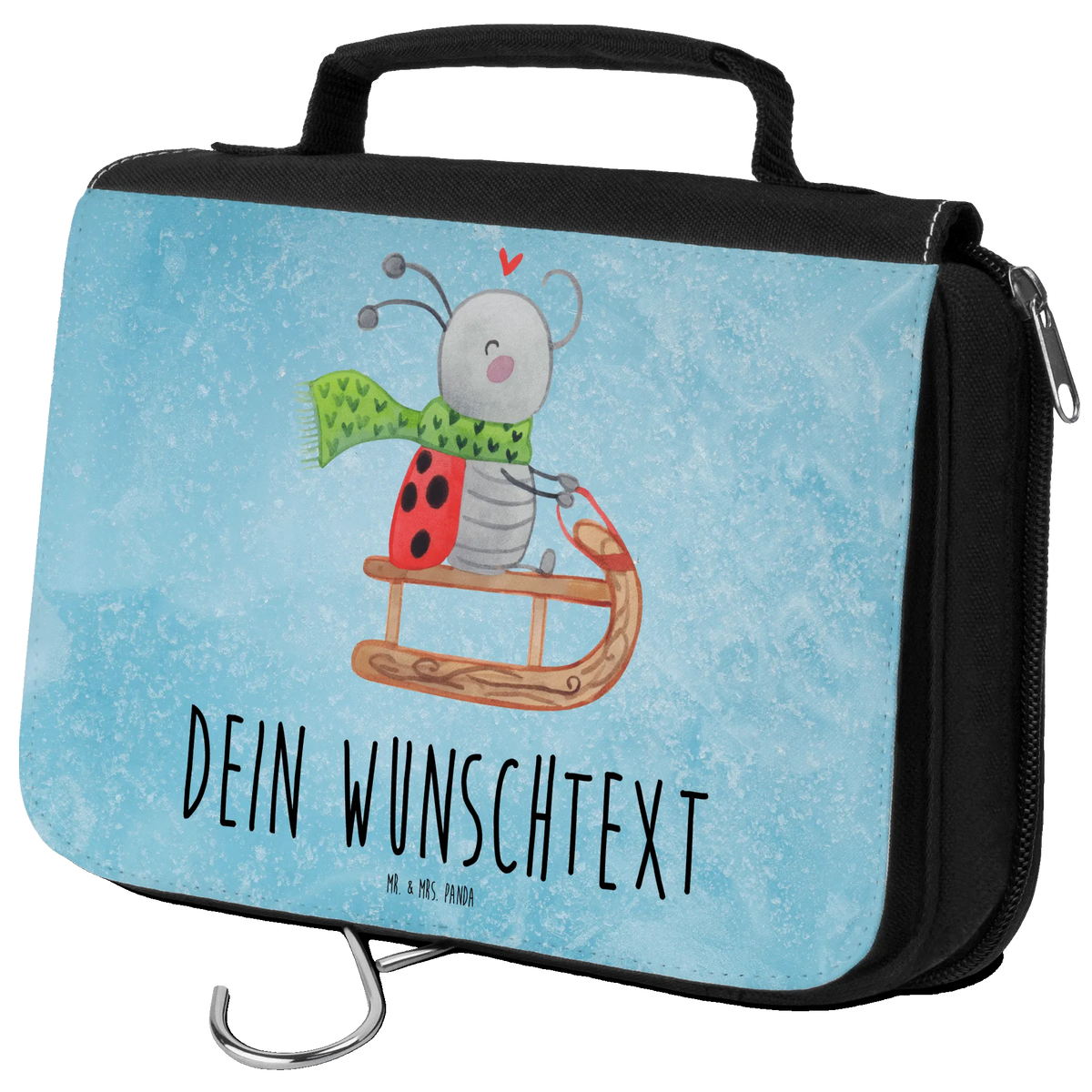 Personalised wash bag Smörle sledding Winter, Christmas, Christmas time, snow