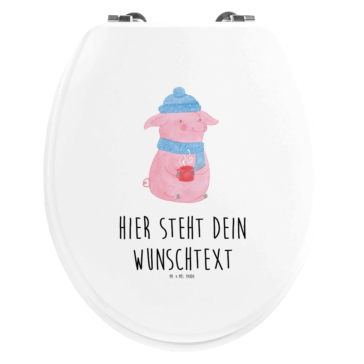Personalized Toilet Seat Design Pig Mulled wine Winter, Christmas, Christmas time, snow, mulled wine, punch, Christmas market, mulled pig