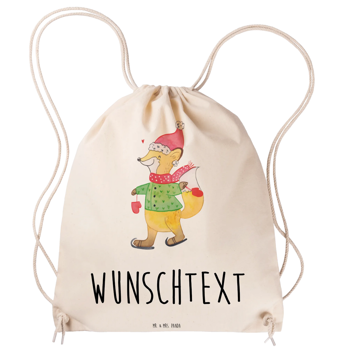 Personalized Sports Bag Fox skates Christmas time, snow, christmas eve, christmas present, christmas time, santa claus, fir tree, christmas tree, christmas days