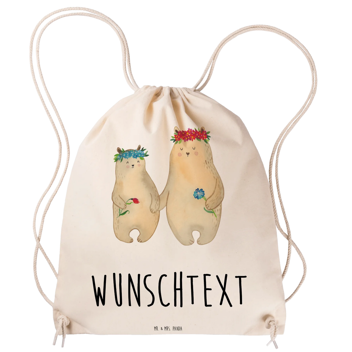 Personalized Sports Bag Bears with flower crown Father's Day, Mother's Day, favorite person, gift mommy. mother's day, child, bears, world best mommy, best mommy, favorite mommy, daughter, children, daughters, role model