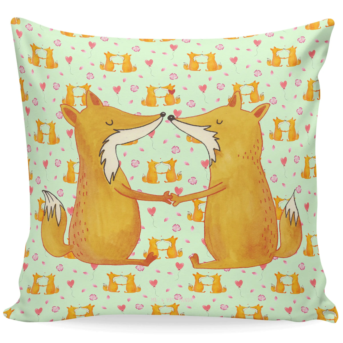 Cushion foxes Love animal lover, foxes, forest wildlife, clever as a fox, marriage, fiancée, husband, proof of love, wife, boyfriend, lovers, girlfriend, couple