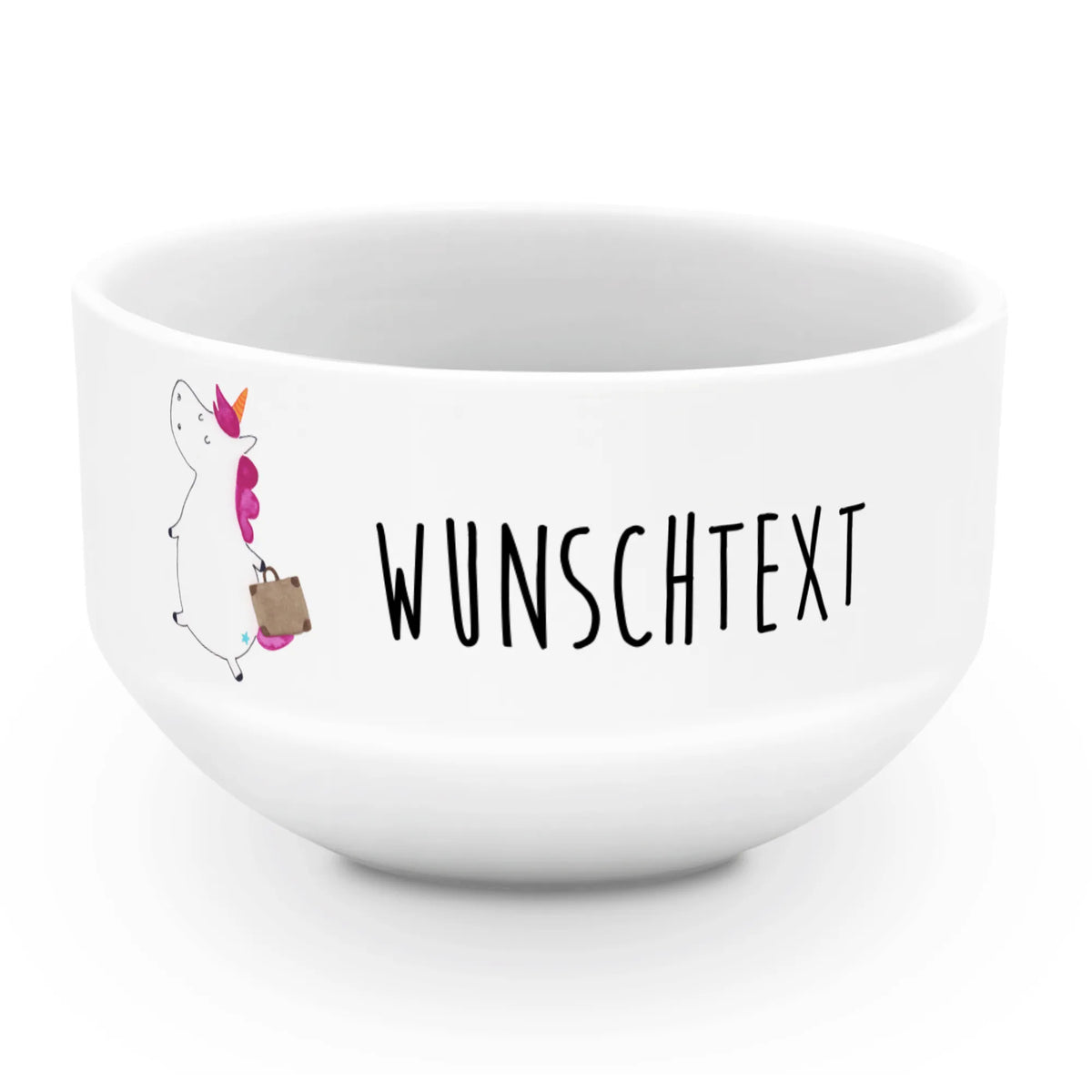 Personalized Muesli Bowl unicorn Suitcase traveler gift, luggage, suitcase, adventure, holiday present, travel