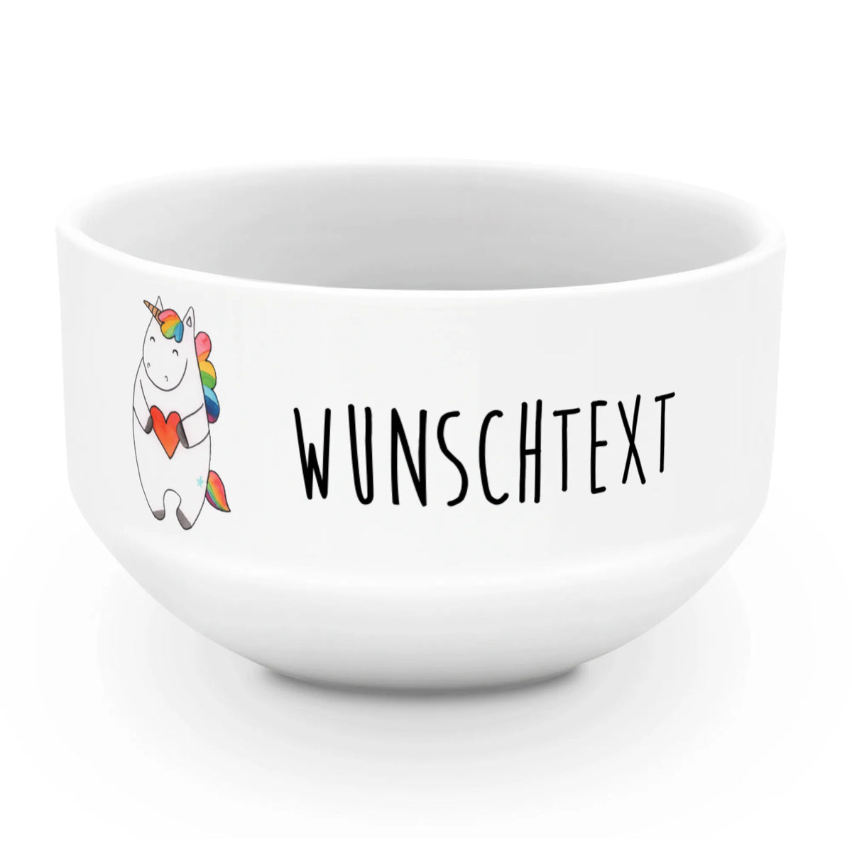 Personalizowana miska na musli Jednorożec serce Jednorożec, jednorożce, dekoracje jednorożca, jednorożec