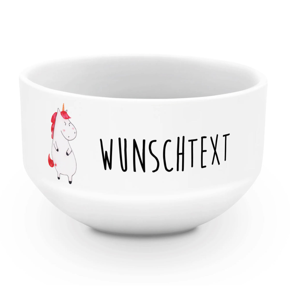 Personalizowana miska na musli Jednorożec gniew Jednorożec, jednorożce, dekoracje jednorożca