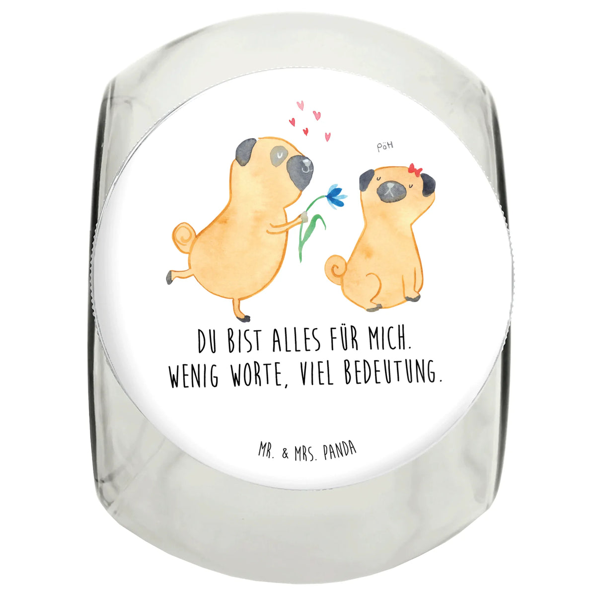 Treat Jar pug In love dog mama, love dogs, love for dogs, dog decorative items, bag with dog print, funny gifts for dog owners, what do you give a dog lover, Christmas gifts for dogs, gifts for dogs, dog sayings, dog breed, mutt, hound, woof, Pug, boob, gift friend, love saying. Engaged, in love, dog love