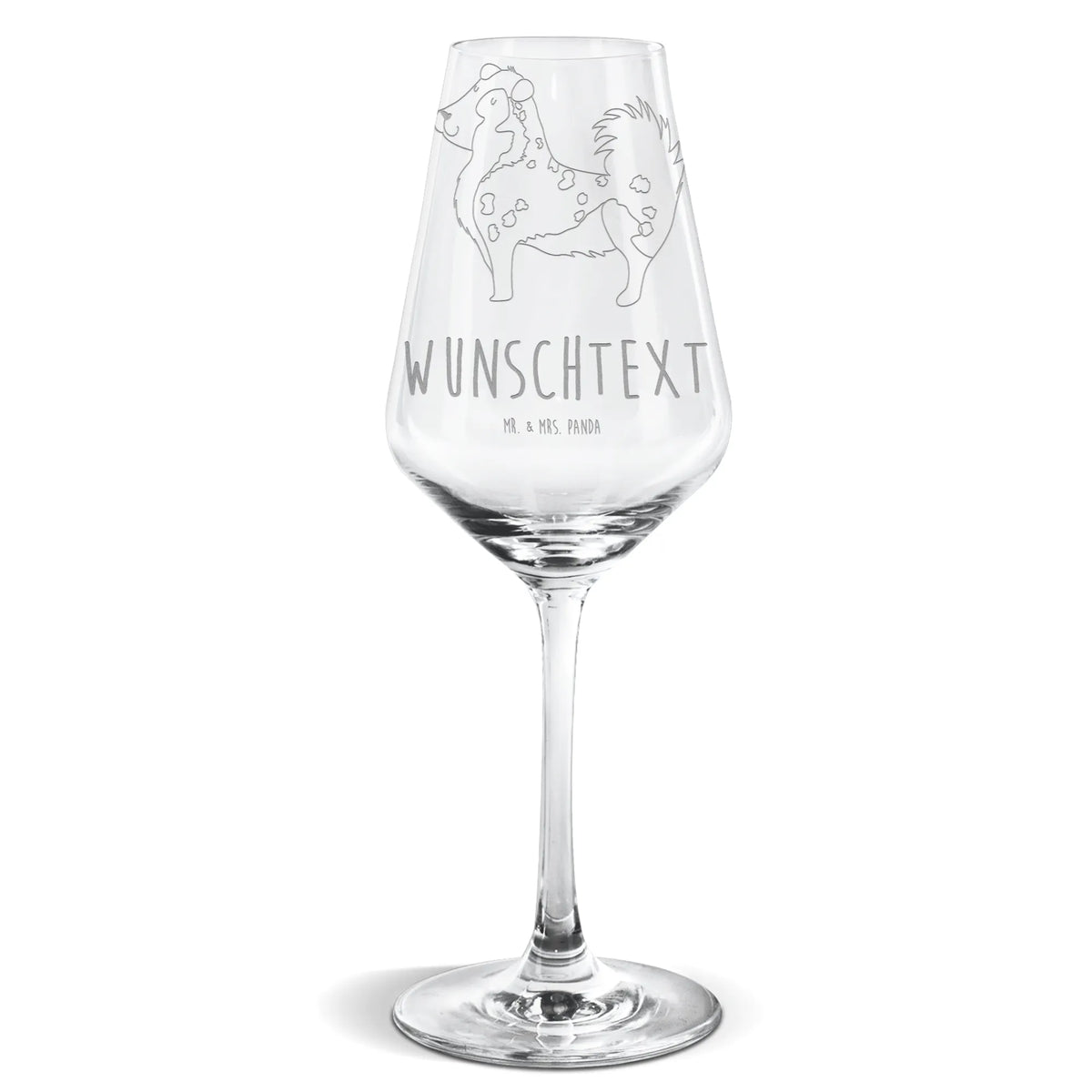 Personalized White Wine Glass Dog Australia Shepherd dog breed, mutt, hound, woof, dog mama, love dogs, love for dogs, dog decorative items, bag with dog print, funny gifts for dog owners, what do you give a dog lover, Christmas gifts for dogs, gifts for dogs, dog sayings, Sayings, Australia Shepherd, Dog love, Saying, Family dog