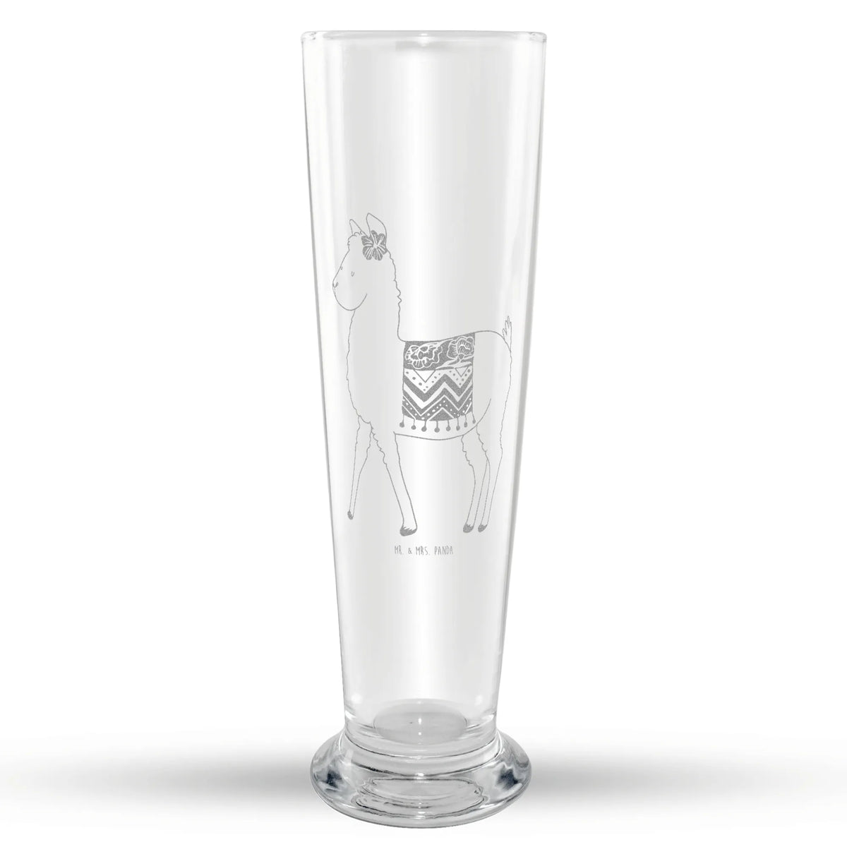 Weizenglas Alpaka Stolz Mr & Mrs Panda Weizenglas, Bier Glas, Weizen Glas, Bierglas, Weißbierglas, Weizenbier Glas, Lama, Alpaka