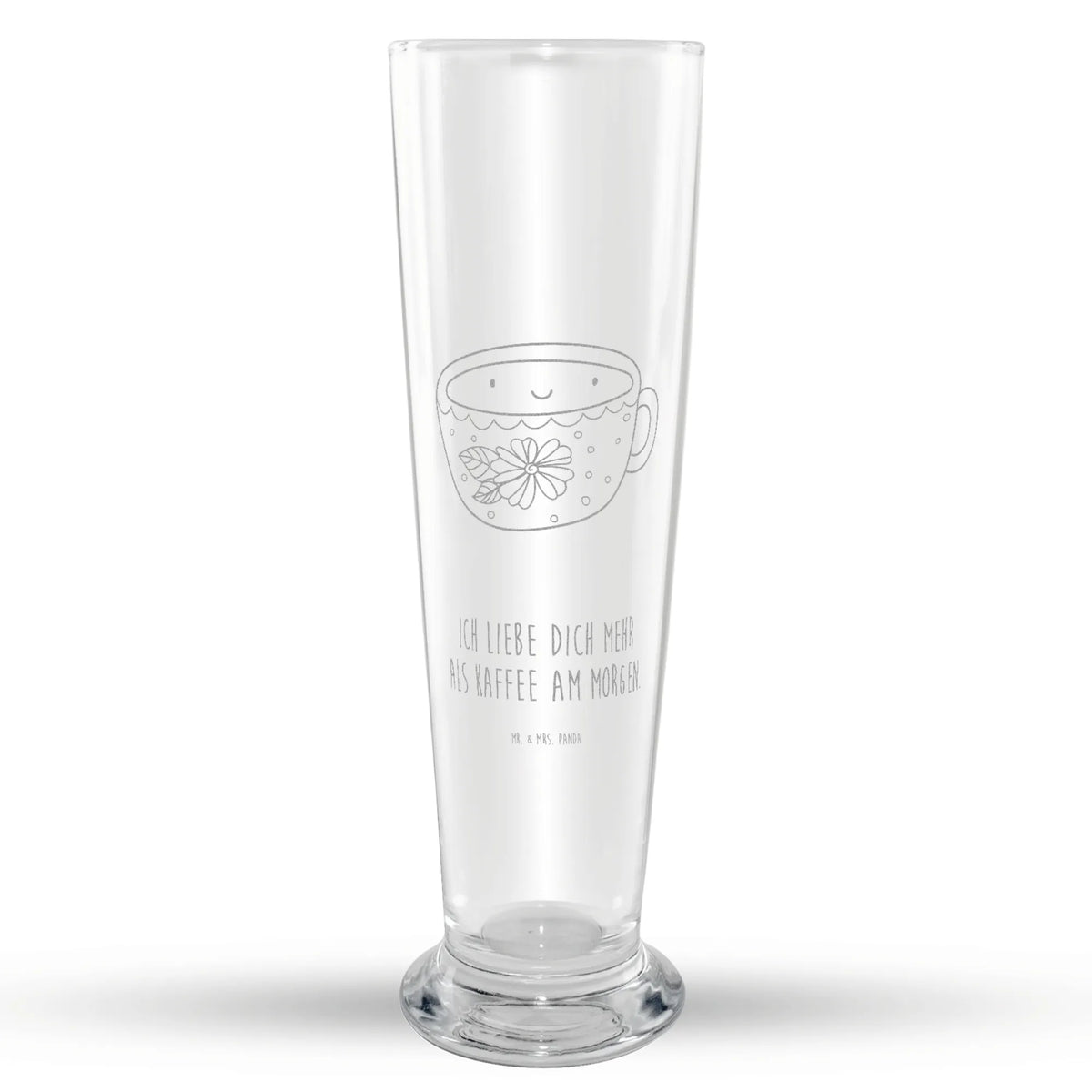 Weizenglas Kaffee Tasse Weizen Glas, Weizenbier Glas, Mr & Mrs Panda Weizenglas, Bier Glas, Bierglas, Weißbierglas, Lustige Sprüche, Tiere, Tiermotive, Gute Laune, Kaffee, Tasse, Liebe, Geschmack, Genuss, Glücklich