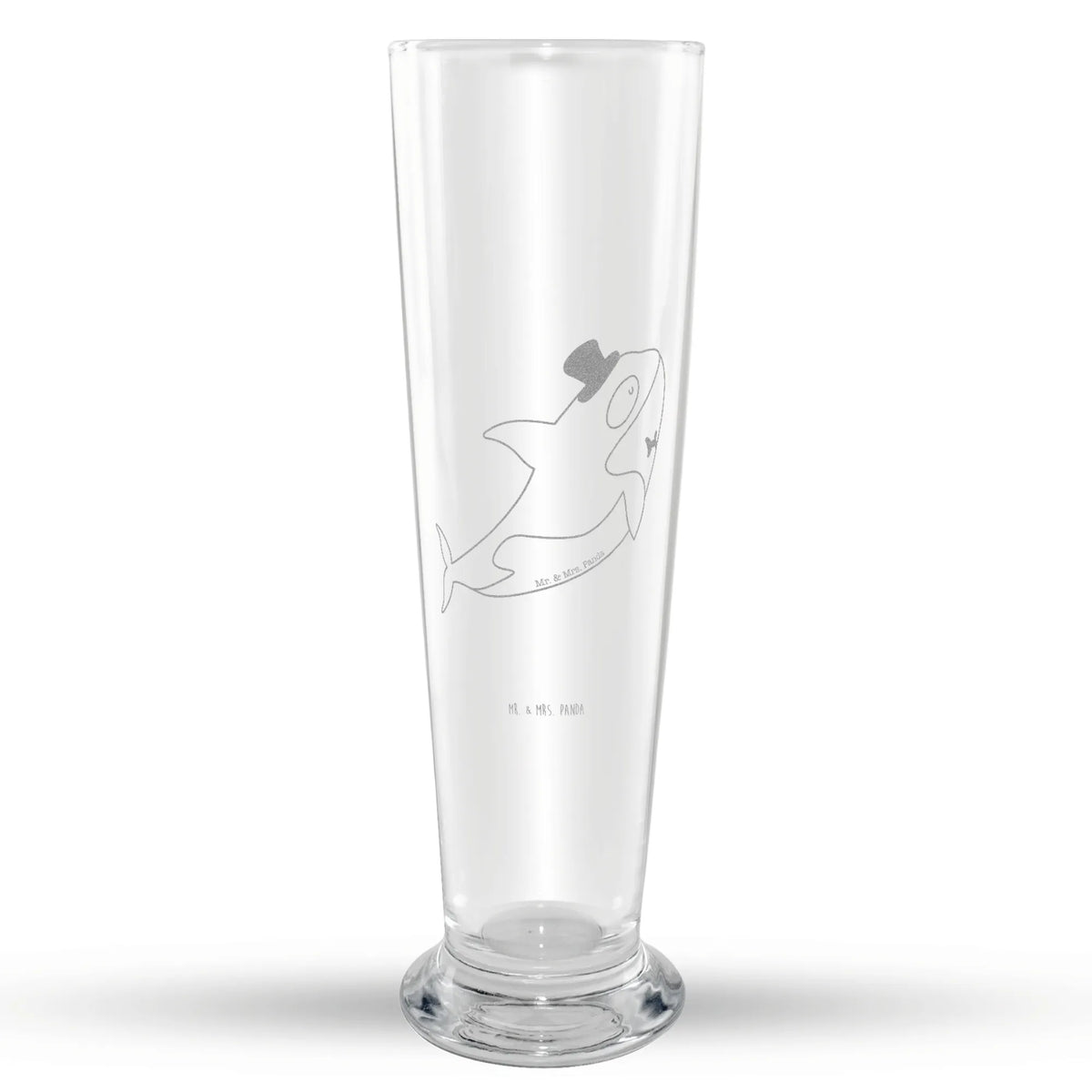 Weizenglas Orca Zylinder Weizenbier Glas, Weißbierglas, Bier Glas, Bierglas, Mr & Mrs Panda Weizenglas, Weizen Glas, Meer, Urlaub, Meerestiere, Feier, Glückwunsch, Glitter, Fete, Fest, Glitzer, Geburtstag, Orca, Narwal, Konfetti