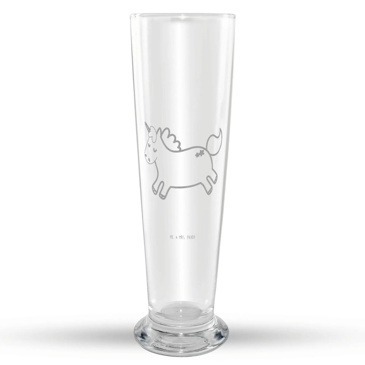 Bierglas Einhorn Happy Bierglas, Weizen Glas, Weißbierglas, Weizenbier Glas, Bier Glas, Mr & Mrs Panda Weizenglas, Unicorn, Einhorn, Einhörner, Einhorn Deko, Spannend, Spaß, Lebensfreude, Freude, glücklich, Lächeln, Witzig, Fröhlich, Lachen
