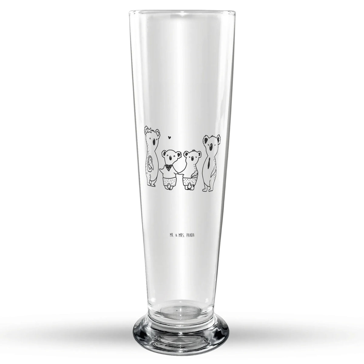 Weizenglas Koala Familie zwei Weizenbier Glas, Weißbierglas, Bierglas, Bier Glas, Mr & Mrs Panda Weizenglas, Weizen Glas, Muttertag, Vatertag, Mama, Papa, Oma, Opa, Familie, Schwester, Bruder, Lieblingsfamilie, Familienleben, Koala, Koalabär, Familienzeit, Beste Familie, Koalafamilie