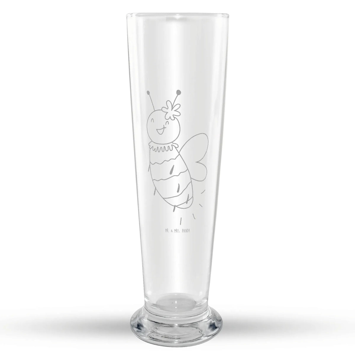 Weizenglas Biene Blume Mr & Mrs Panda Weizenglas, Bierglas, Weizenbier Glas, Bier Glas, Weizen Glas, Weißbierglas, Biene, Hummel, Wespe