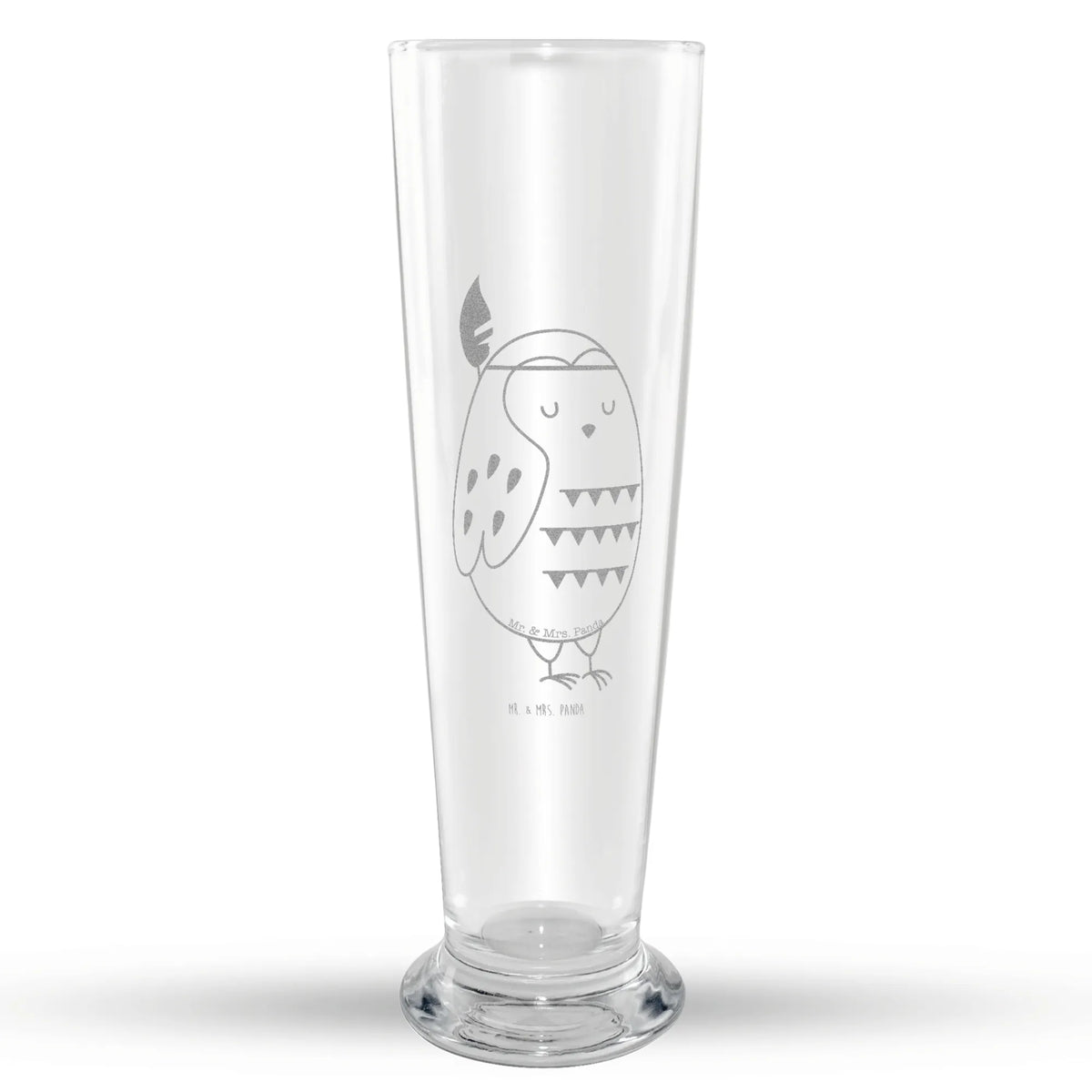 Weizenglas Eule Federschmuck Weizenbier Glas, Bier Glas, Bierglas, Mr & Mrs Panda Weizenglas, Weizen Glas, Weißbierglas, Eule, Dekoration, Reisespruch, Federschmuck, Das Leben Ist Ein Abenteuer, Owl, Eule Deko
