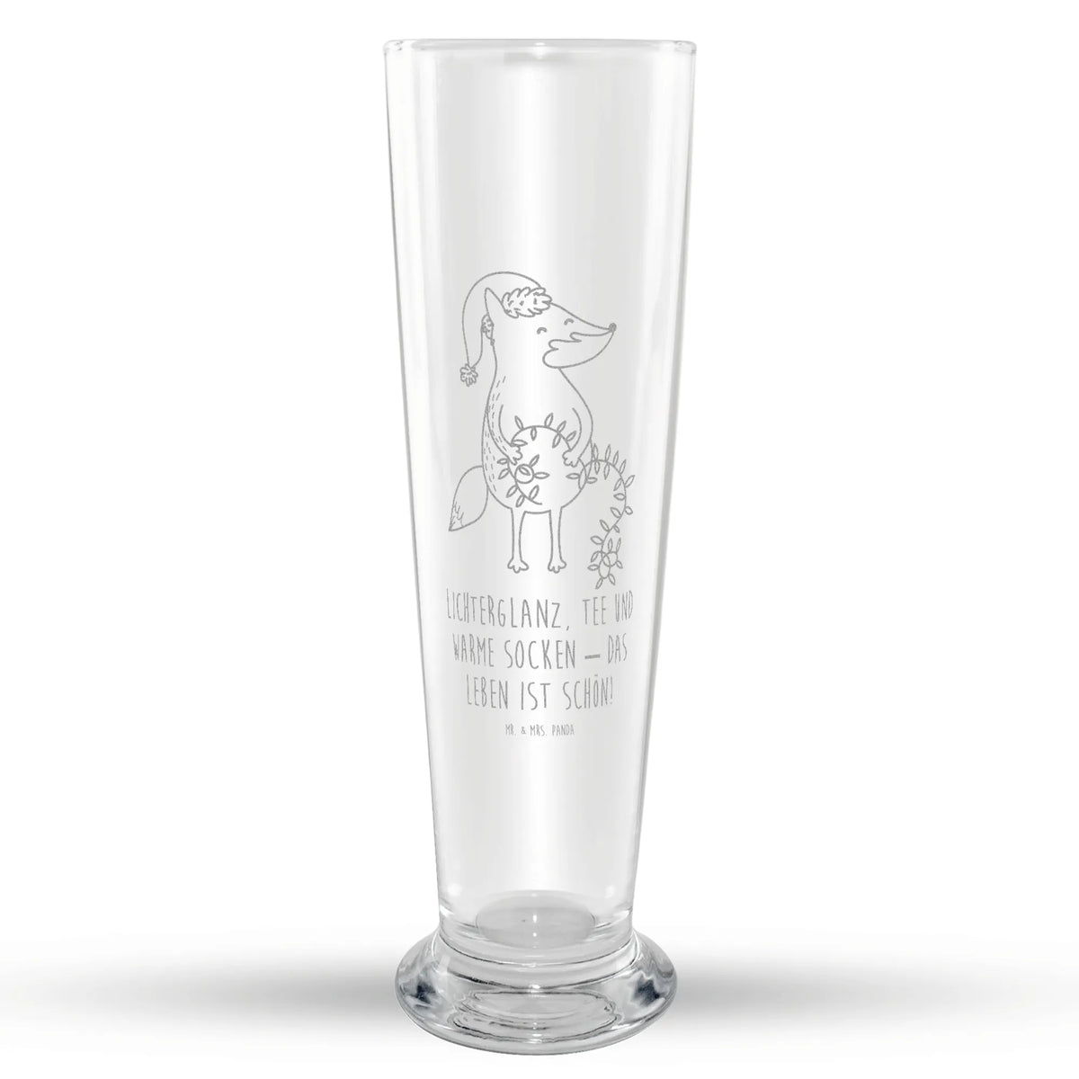 Weizenglas Fuchs Weihnachten Weizenbier Glas, Bierglas, Weißbierglas, Mr & Mrs Panda Weizenglas, Weizen Glas, Bier Glas, Weihnachten, Winter, Weihnachtsdeko, Nikolaus, Advent, Heiligabend, Wintermotiv, Fuchs, Weihnachtsmann, Weihnachtszeit, Geschenk Weihnachten, Spruch schön, Füchse
