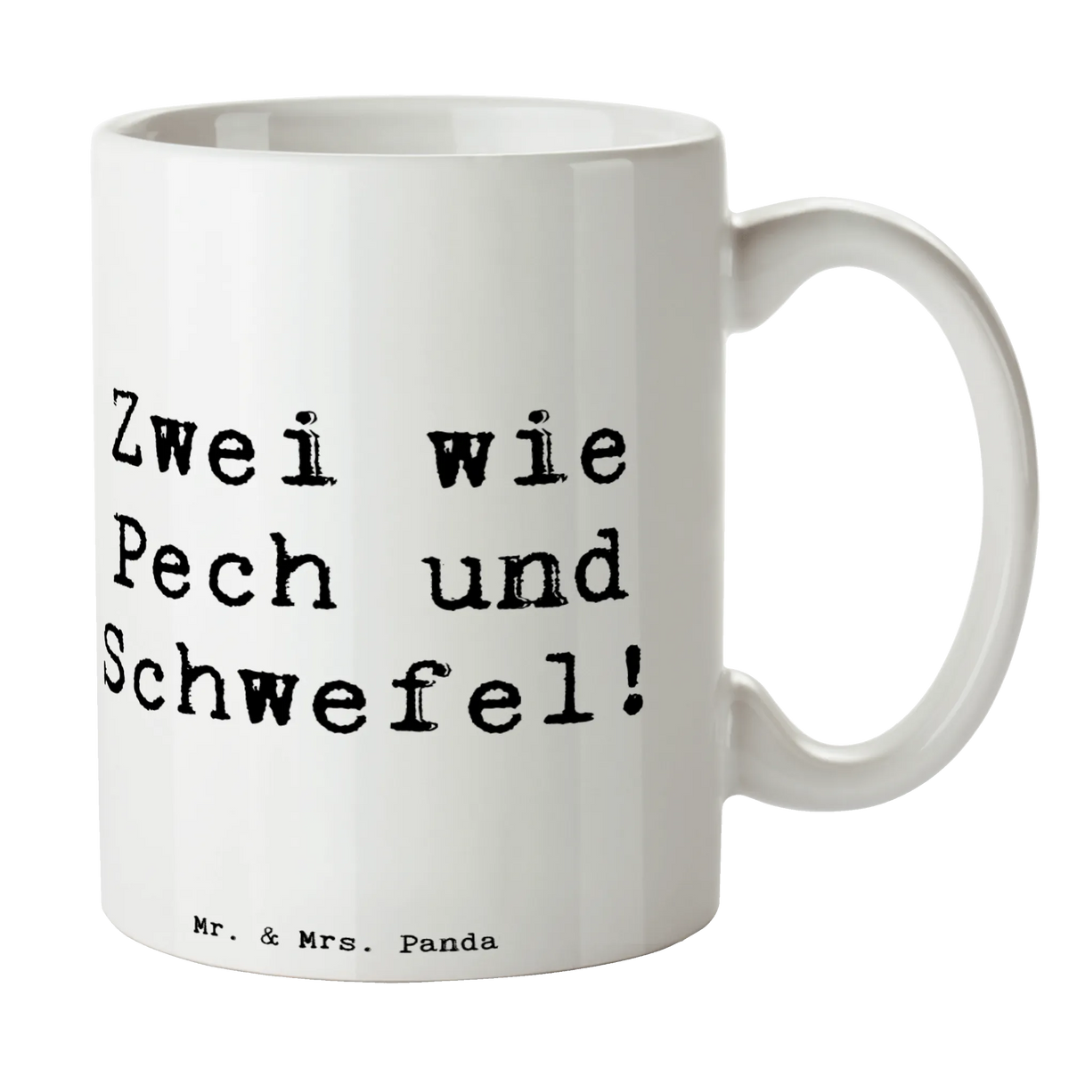 Kubek Cytat Zwei wie Pech und Schwefel! Rodzina, Dzień Ojca, Dzień Matki, brat, siostra, tata, babcia, dziadek