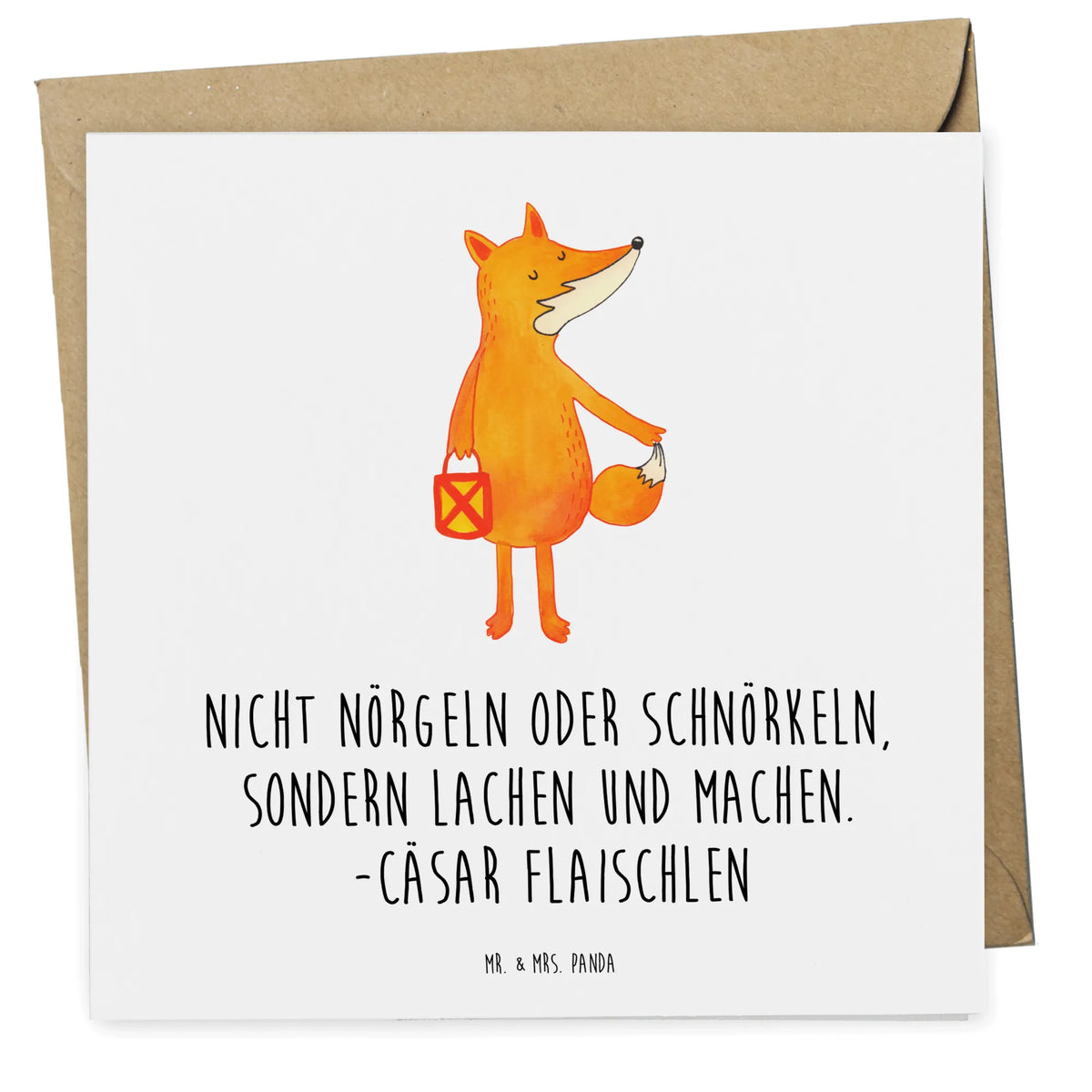 Deluxe Karte Fuchs Laterne Glückwunschkarte, Grußkarte, anlasskarte, doppelkarte, faltkarte, Klappkarte, Fuchs, Laternenumzug, Aufmuntern, Füchse, Spruch Trösten, Cäsar Otto Hugo Flaischlen, Liebeskummer Spruch, Laterne, Sankt Martin