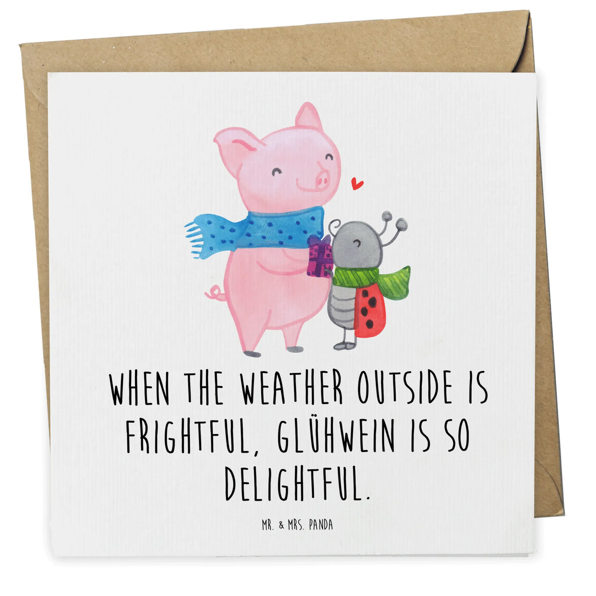 Deluxe Karte Glühschwein Smörle faltkarte, doppelkarte, Glückwunschkarte, Klappkarte, anlasskarte, Grußkarte, Weihnachten, Winter, Weihnachtsdeko, Nikolaus, Advent, Heiligabend, Wintermotiv, Winterlicher Glühwein Spruch, Süßer Marienkäfer Gibt Geschenk, Marienkäfer in Winterkleidung, Handgezeichnetes Glühschwein, Glühwein Liebhaber Geschenk, Herzliches Marienkäfer Motiv, Glühwein Ist Köstlich Spruch, Smörle Der Stolze Marienkäfer, Romantische Geschenkidee Glühwein, Kreatives Glühschwein Design