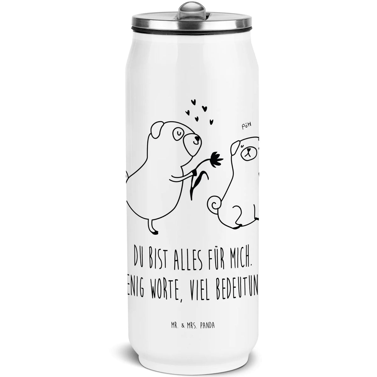 Drink Cans Water Bottle pug In love Mehrwegdose, Thermoflasche, Kühlflasche, Dosenflasche, Wasserflasche, Trinkflasche Für Reisen, wander trinkflasche, Getränkedose, Trinkflasche, outdoor trinkflasche, reise trinkflasche, Edelstahl Thermoflasche, Edelstahl Trinkflasche, Thermosflasche, Dose Für Getränke, Isolierte Trinkflasche, Outdoorflasche, Thermodose, Getränkeflasche, Sportflasche, Warmhalteflasche, Schul Trinkflasche, sport trinkflasche, Trinkflasche mit Trinkhalm, Isolierflasche, Edelstahlflasche, Hund, Hunderasse, Hundebesitzer, Hundemotiv, Haustier, Tierliebhaber, Sprüche, Möpse, Geschenk Freund, Mops, Hundeliebe, Verliebt, Partner, Liebesspruch. Verlobt, Liebe