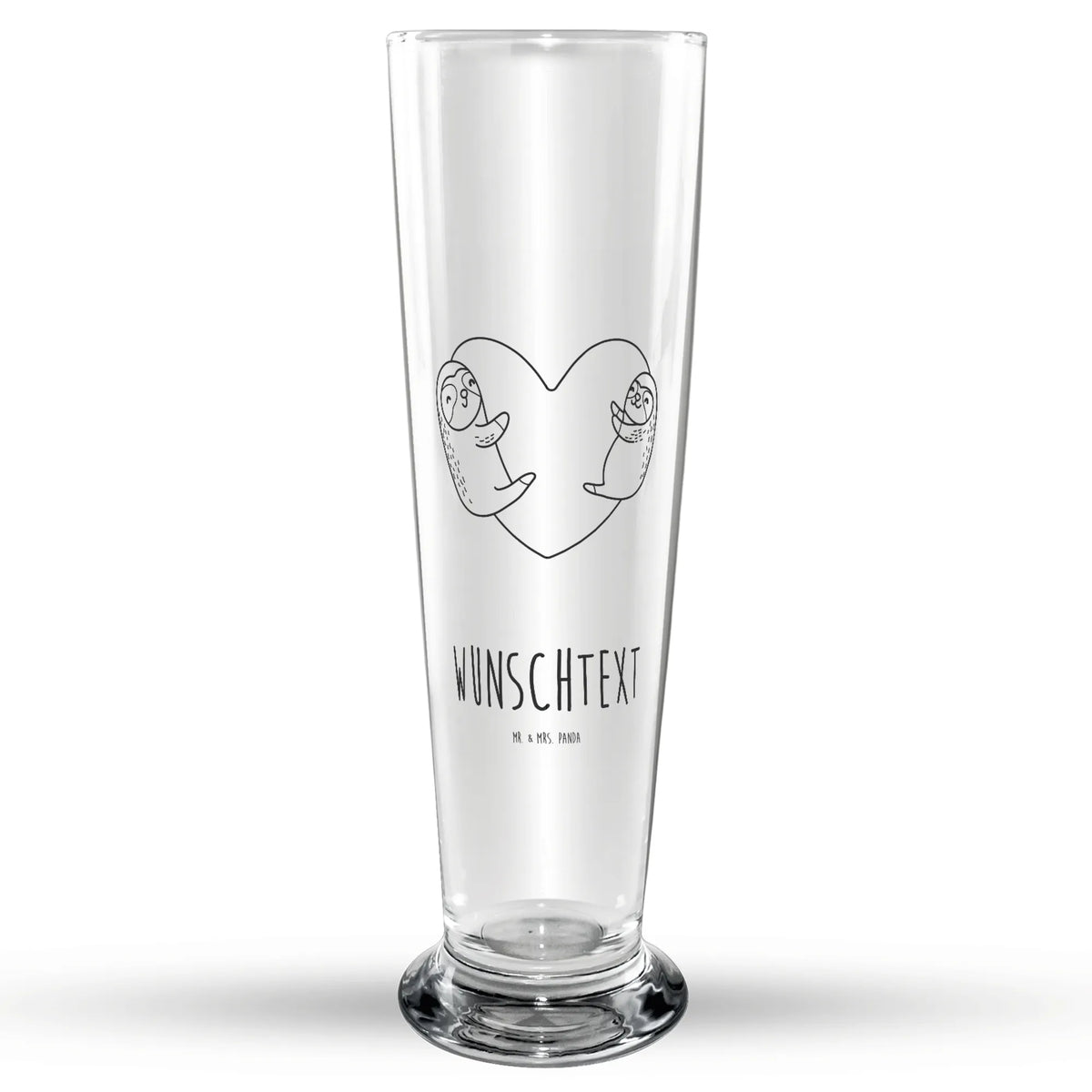 Personalized Beer Glass sloths Heart Loving, Two, Together, Marriage, Proposal of marriage, Love gift, gift for her, gift for him, anniversary gift, Valentine's Day Gift for Women Love Gift Anniversary Wedding Anniversary Party Favor Gift for Girlfriend Gift for Partner Boyfriend Gift Token of Love for Men for Husband