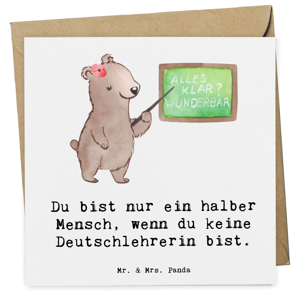 Deluxe Card Female German teacher Heart gift, sayings, gift idea, best, farewell gift, passing exam, anniversary, retirement, promotion, job start, profession