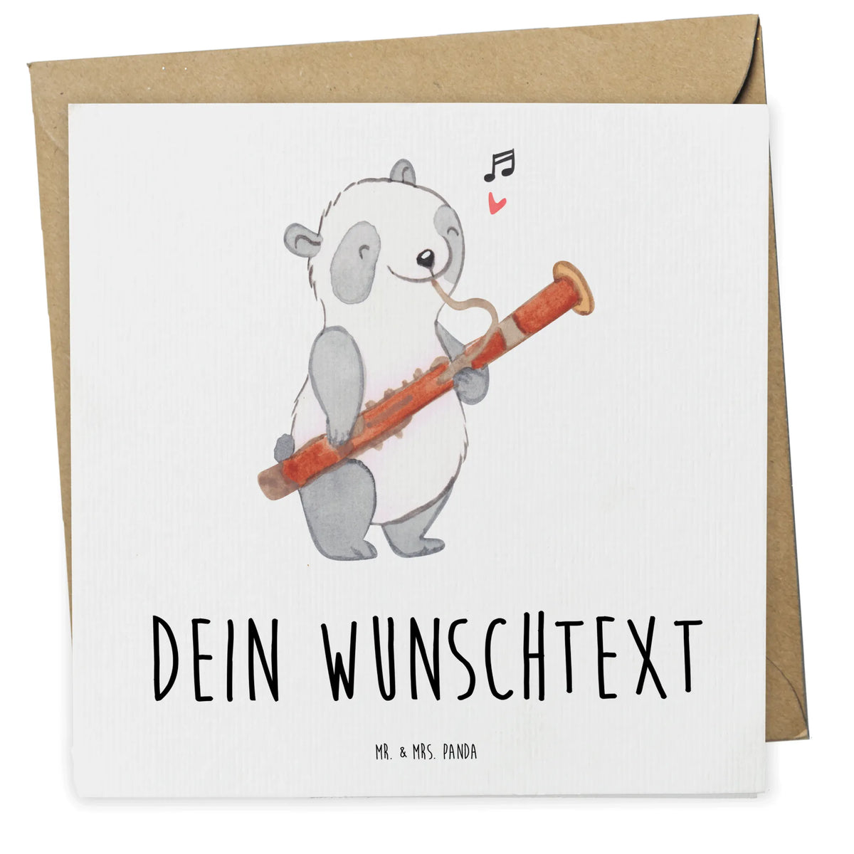 Personalisierte Deluxe Karte Panda Fagott Grußkarte personalisierbar, Personalisierte Grußkarten, Personalisierte Grußkarte, Personalisierte Karte, Grußkarten Personalisiert, Personalisierte Postkarte, Postkarte personalisiert, karte personalisiert, individuelle grußkarte, grußkarte personalisiert, Personalisierte Karten, Instrumente, Geschenke Musiker, Musikliebhaber, Orchester, Kammermusik, Fagott, Holzblasinstrument, Klassik, Panda