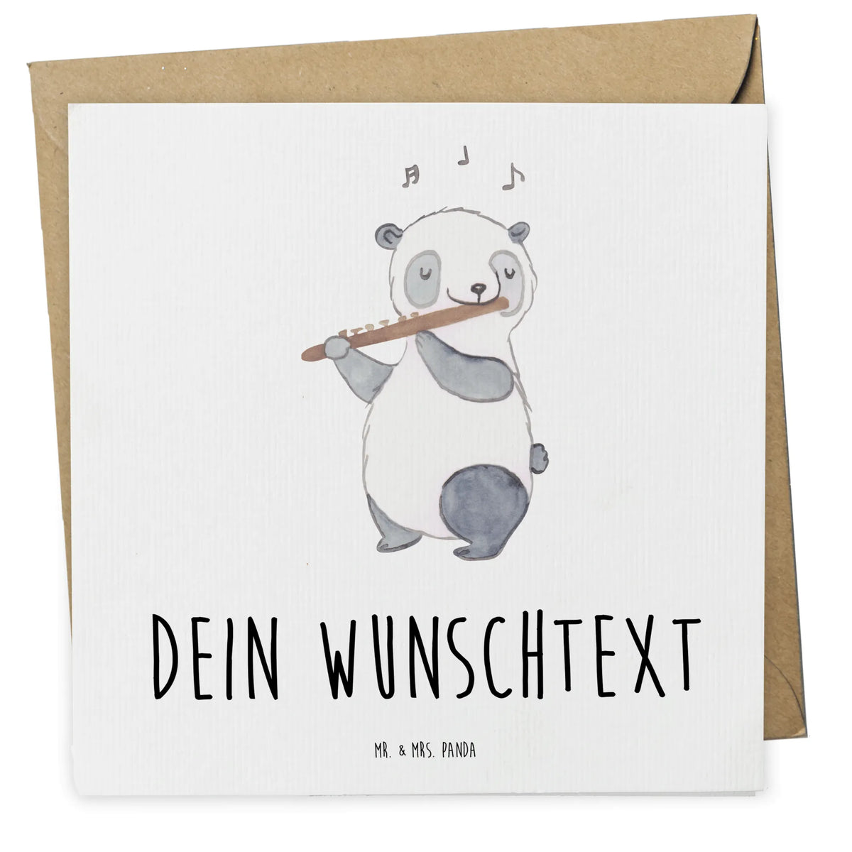 Personalisierte Deluxe Karte Panda Querflöte grußkarte personalisiert, Grußkarten Personalisiert, Postkarte personalisiert, karte personalisiert, individuelle grußkarte, Personalisierte Karten, Personalisierte Grußkarten, Personalisierte Karte, Personalisierte Postkarte, Grußkarte personalisierbar, Personalisierte Grußkarte, Instrumente, Geschenke Musiker, Musikliebhaber, Flöte, Panda, Orchester, Holzblasinstrument, Ensemble, Querflöte, Kammermusik