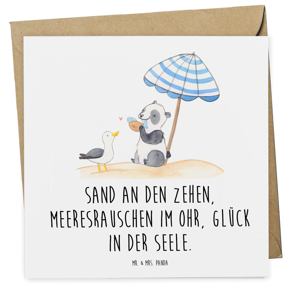 Deluxe Card Sand an den Zehen, Meeresrauschen im Ohr, Glück in der Seele. summer themes, vacation themes, products for vacationers, summer products