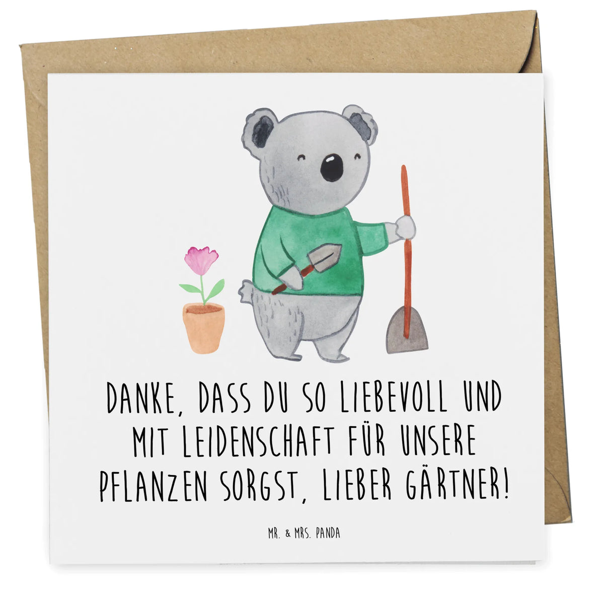 Deluxe Karte Lieber Gärtner Glückwunschkarte, Klappkarte, doppelkarte, Grußkarte, anlasskarte, faltkarte, Dekoration, sprüche, zitate, spruch kollektion, inspiration, motivation, lebensweisheiten, geschenkideen, wanddeko, wohnaccessoires, sprüche sammlung, schöne sprüche, glück, liebe, freude, Lächeln, alltag verschönern, nachhaltige geschenke, Kreativ, Einzigartig, shopify, mr and mrs panda