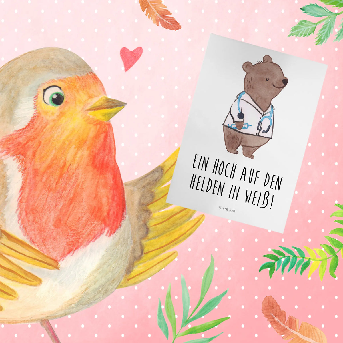 Greetings card Ein Hoch auf den Helden in Weiß! dankeskarten, weihnachtskarten, neujahrskarte, Grußkarte, Glückwunschkarte, valentinstagskarte, Klappkarte, spruchkarte, Motivkarte, jubiläumskarte, babykarte, glückwunschkarten, firmungskarte, abiturkarte, einladungskarten, hochzeitskarten, Beileidskarte, kommunionskarte, genesungskarte, Grußkarten, vatertagskarte, osterkarte, osterkarten, Dekoration, sprüche, zitate, spruch kollektion, inspiration, motivation, lebensweisheiten, geschenkideen, wanddeko, wohnaccessoires, sprüche sammlung, schöne sprüche, glück, liebe, freude, Lächeln, alltag verschönern, nachhaltige geschenke, Kreativ, Einzigartig, shopify, mr and mrs panda