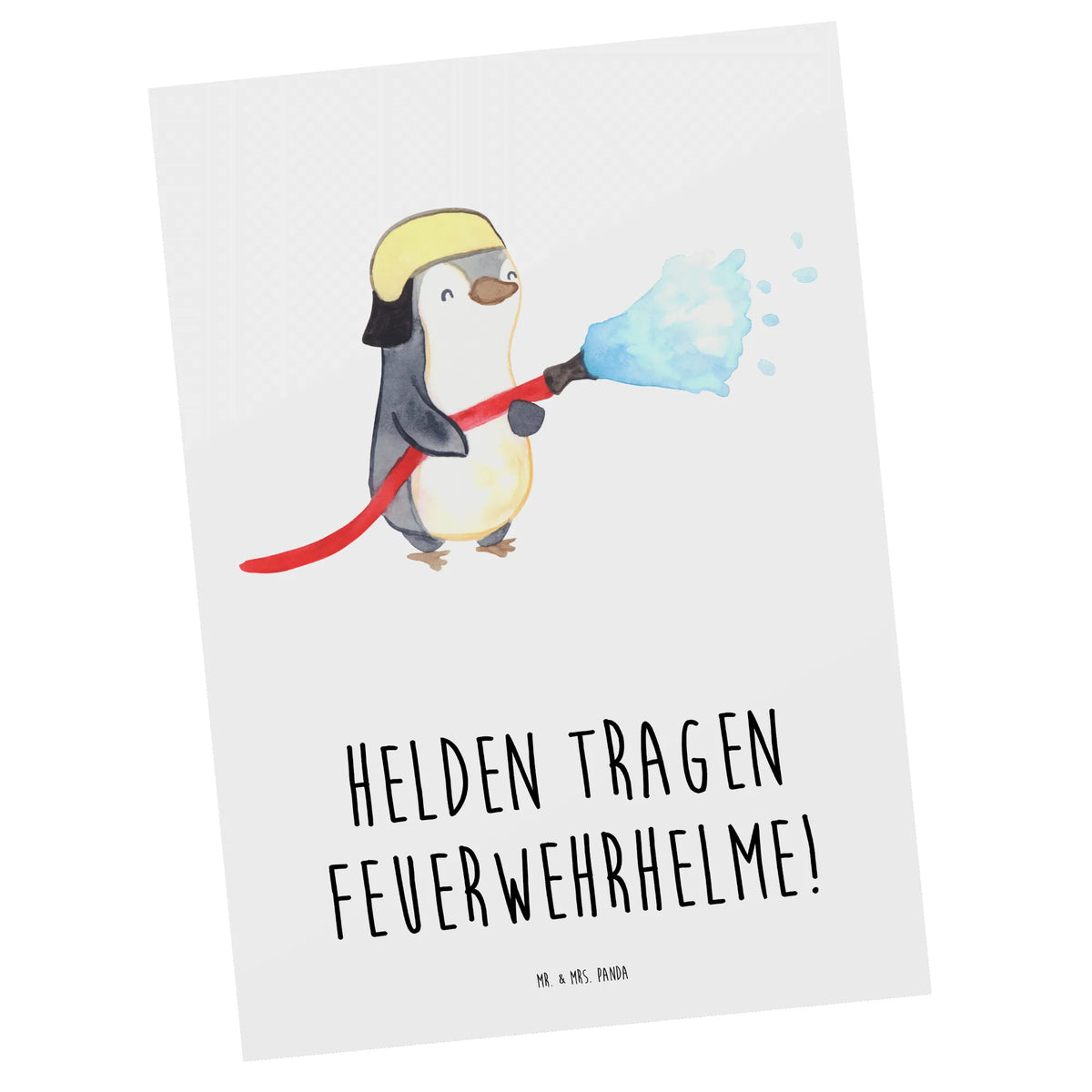 Postcard Helden tragen Feuerwehrhelme!
