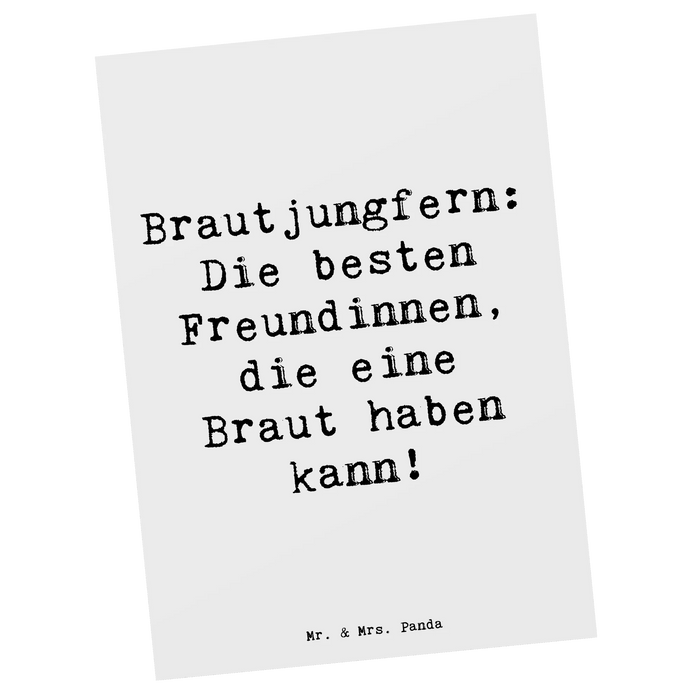 Postkarte Spruch Beste Brautjungfern