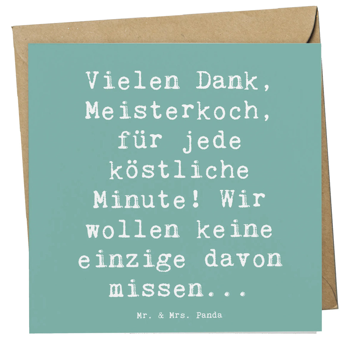 Deluxe Card Saying Vielen Dank, Meisterkoch, für jede köstliche Minute! Wir wollen keine einzige davon missen... faltkarte, doppelkarte, Klappkarte, anlasskarte, Glückwunschkarte, Grußkarte, freude, geschenkideen, sprüche, Lächeln, lebensweisheiten, motivation, alltag verschönern, inspiration, mr and mrs panda, nachhaltige geschenke, spruch kollektion, shopify, Kreativ, schöne sprüche, sprüche sammlung, zitate, glück, wohnaccessoires, Dekoration, liebe, wanddeko, Einzigartig