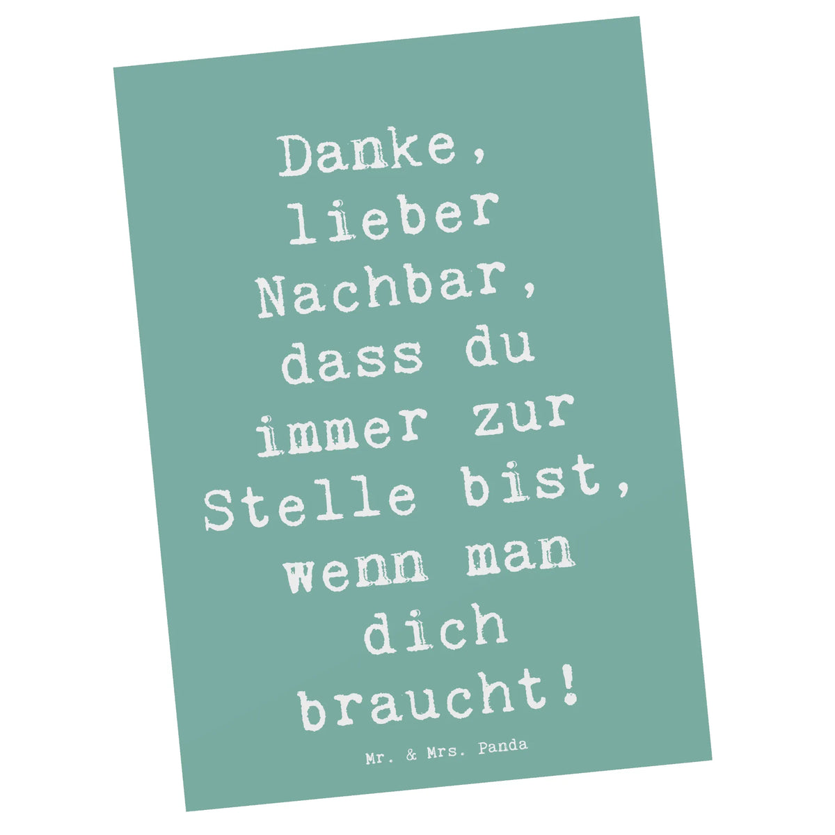 Postkarte Spruch Danke Nachbar Grußkarte, Kunstkarten, Designkarte, Postkarte, spruchkarte, Ansichtskarten, kunstkarte, Fotokarte, Ansichtskarte, Motivkarte, bildkarte, Postkarten, einzelkarte, freude, geschenkideen, sprüche, Lächeln, lebensweisheiten, motivation, alltag verschönern, inspiration, mr and mrs panda, nachhaltige geschenke, spruch kollektion, shopify, Kreativ, schöne sprüche, sprüche sammlung, zitate, glück, wohnaccessoires, Dekoration, liebe, wanddeko, Einzigartig
