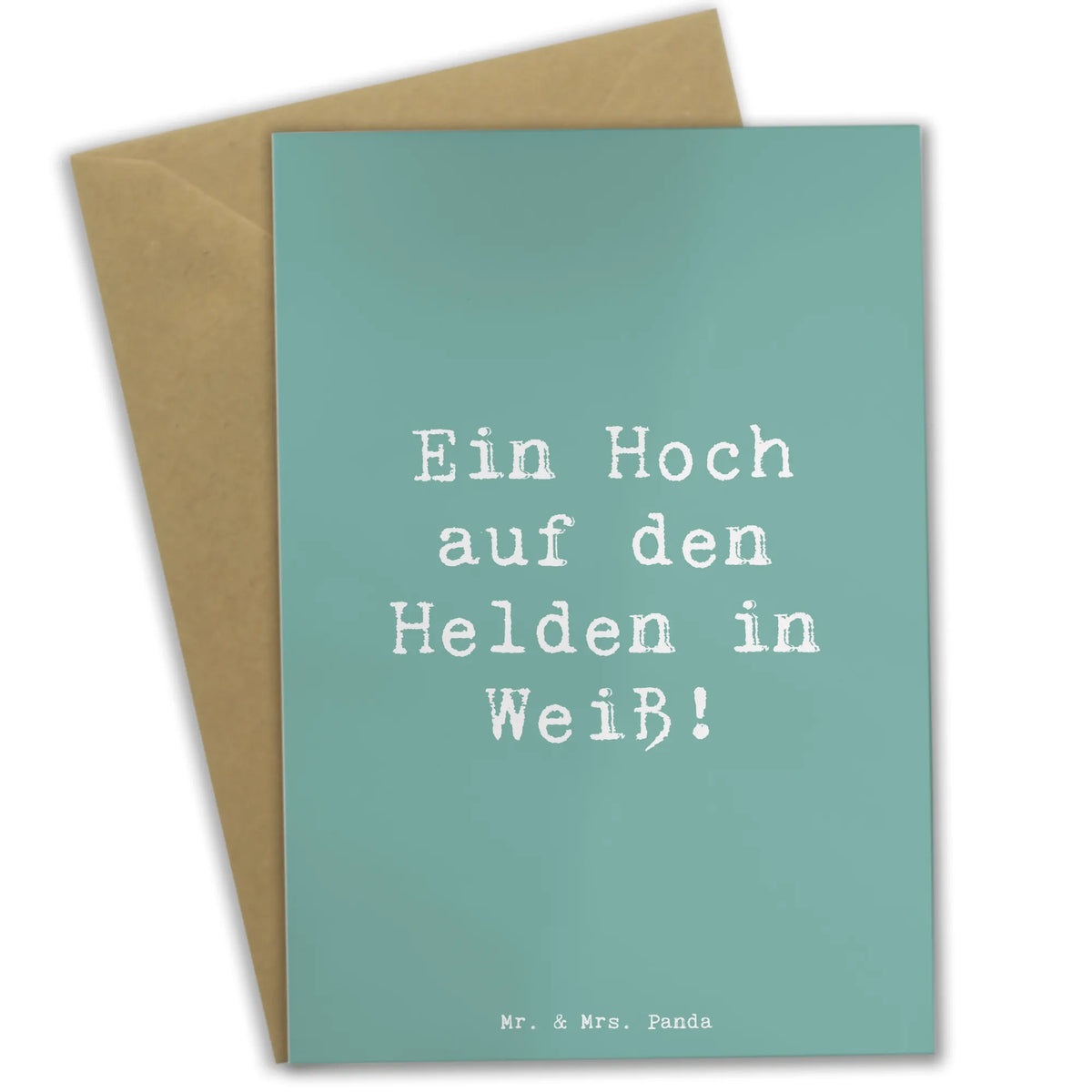 Greetings card Saying Ein Hoch auf den Helden in Weiß! dankeskarten, glückwunschkarten, Glückwunschkarte, Klappkarte, Grußkarte, Grußkarten, abiturkarte, babykarte, kommunionskarte, osterkarten, einladungskarten, neujahrskarte, Beileidskarte, firmungskarte, jubiläumskarte, vatertagskarte, spruchkarte, genesungskarte, Motivkarte, valentinstagskarte, hochzeitskarten, weihnachtskarten, osterkarte, freude, geschenkideen, sprüche, Lächeln, lebensweisheiten, motivation, alltag verschönern, inspiration, mr and mrs panda, nachhaltige geschenke, spruch kollektion, shopify, Kreativ, schöne sprüche, sprüche sammlung, zitate, glück, wohnaccessoires, Dekoration, liebe, wanddeko, Einzigartig