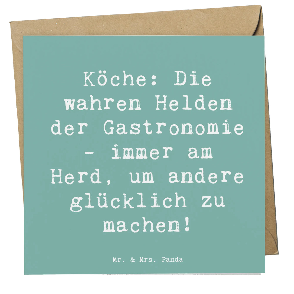 Deluxe Card Saying Köche: Die wahren Helden der Gastronomie - immer am Herd, um andere glücklich zu machen! gift, sayings, gift idea, best, farewell gift, passing exam, anniversary, retirement, promotion, job start, profession