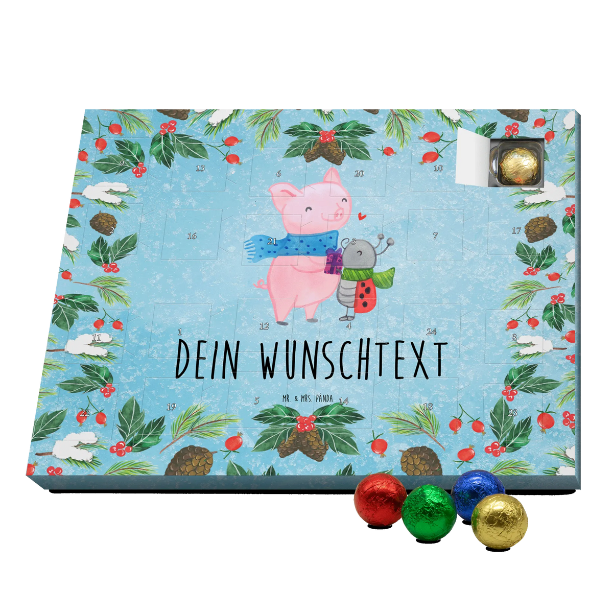 Personalisierter Schoko Adventskalender Glühschwein Smörle