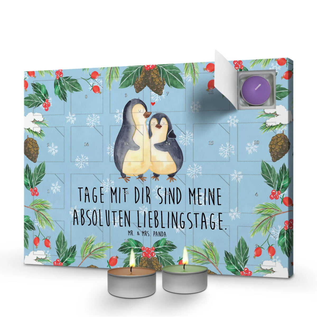 Scented candle advent calendar Penguin embrace