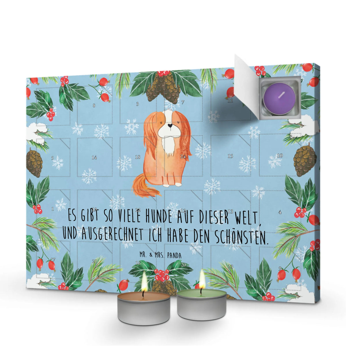 Scented candle advent calendar Dog Cavalier King Charles Spaniel