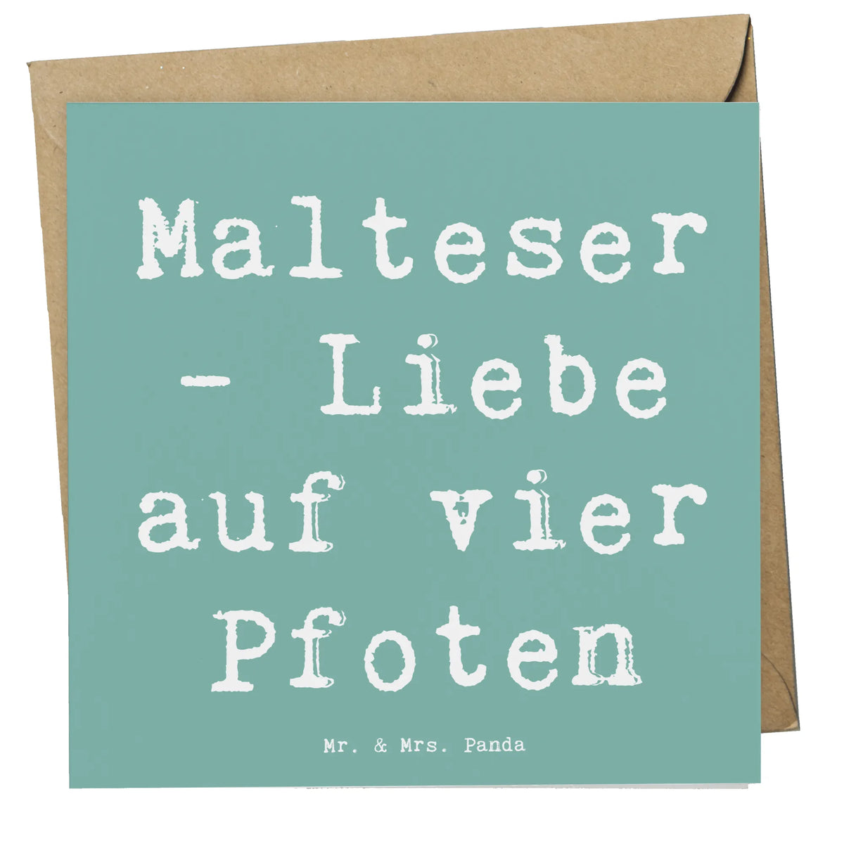 Deluxe Card Saying Malteser - Liebe auf vier Pfoten gift, animal lover, giving, dog breed, purebred dog, dog owner, puppy