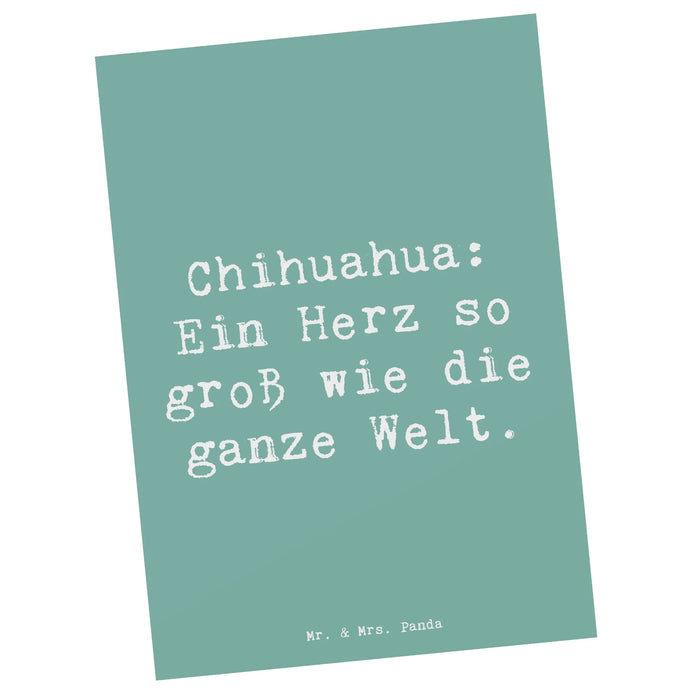 Postkarte Spruch Chihuahua Herz