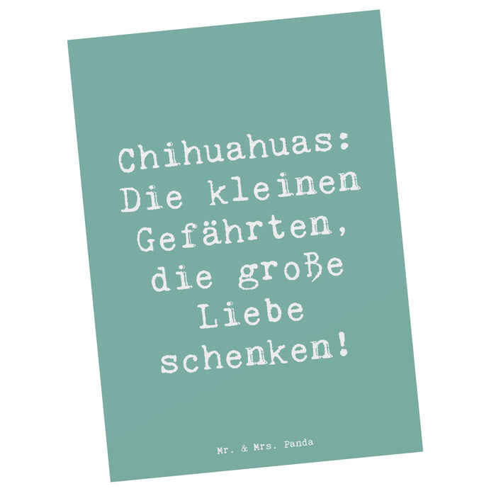 Postkarte Spruch Chihuahua Liebe