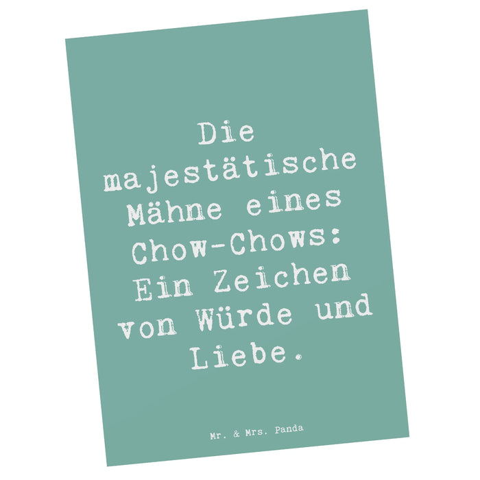 Postkarte Spruch Chow-Chow Mähne