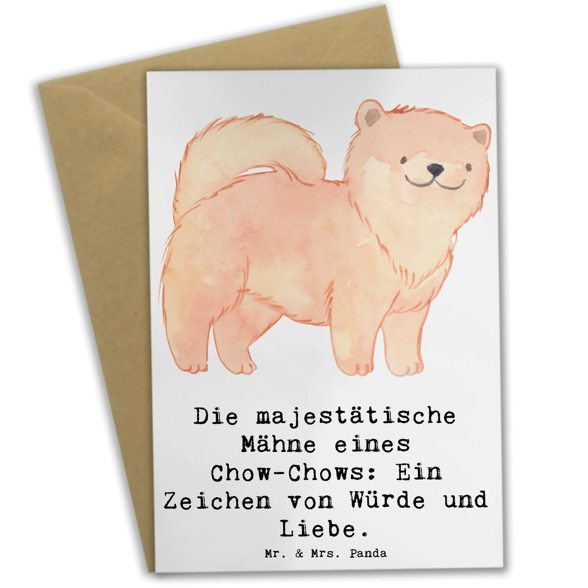 Kartka okolicznościowa Die majestätische Mähne eines Chow-Chows: Ein Zeichen von Würde und Liebe. dawanie, prezent, Pies, rasa psa, pies rasowy, właściciel psa, miłośnik zwierząt, szczeniak