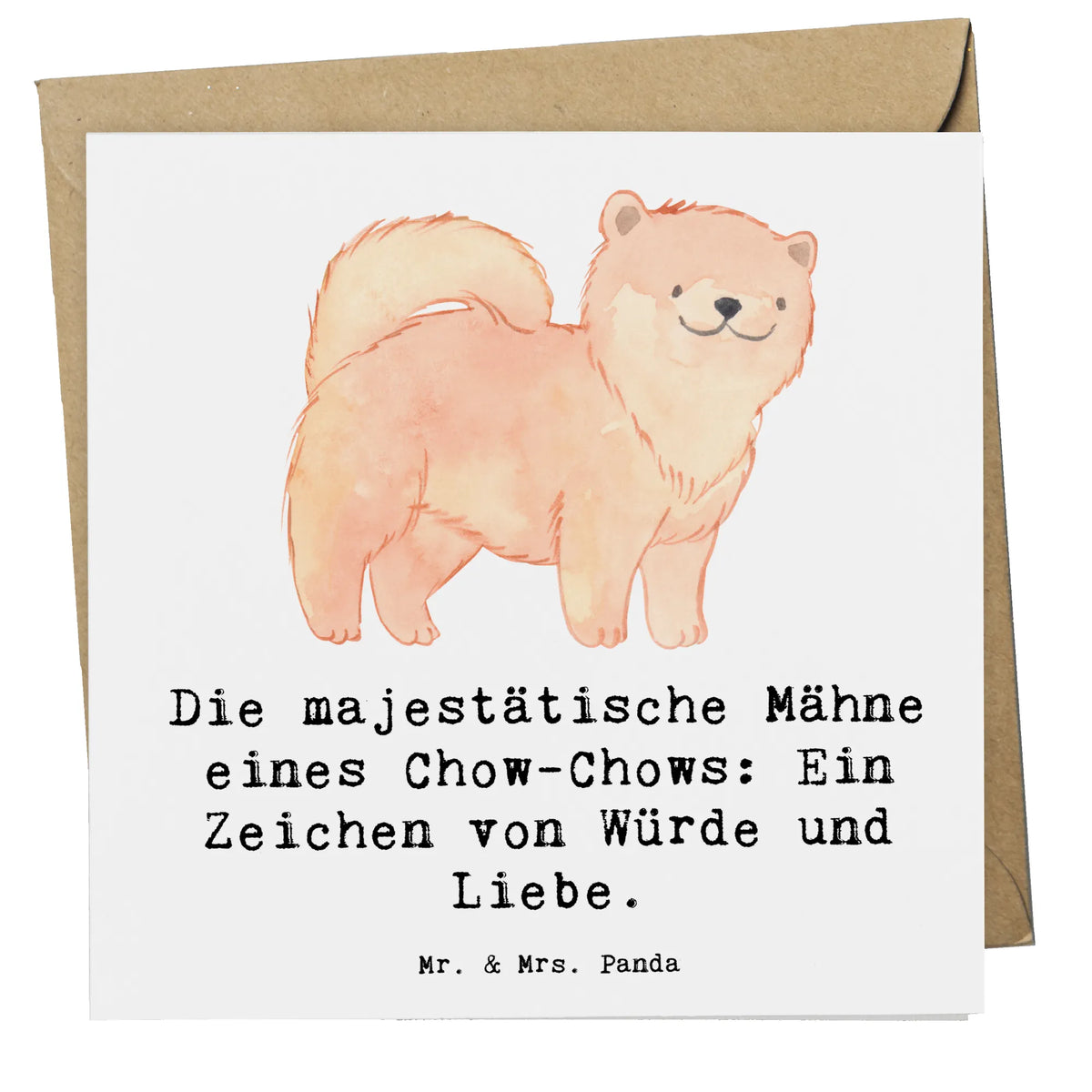 Karta Deluxe Die majestätische Mähne eines Chow-Chows: Ein Zeichen von Würde und Liebe. dawanie, prezent, Pies, rasa psa, pies rasowy, właściciel psa, miłośnik zwierząt, szczeniak